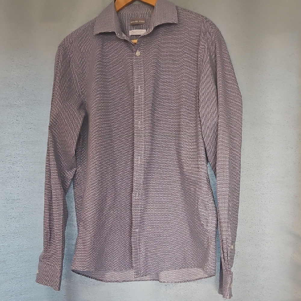 Michael Kors Men's Purple Button Down Shirt